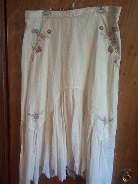 Vintage Boho Linen Skirt